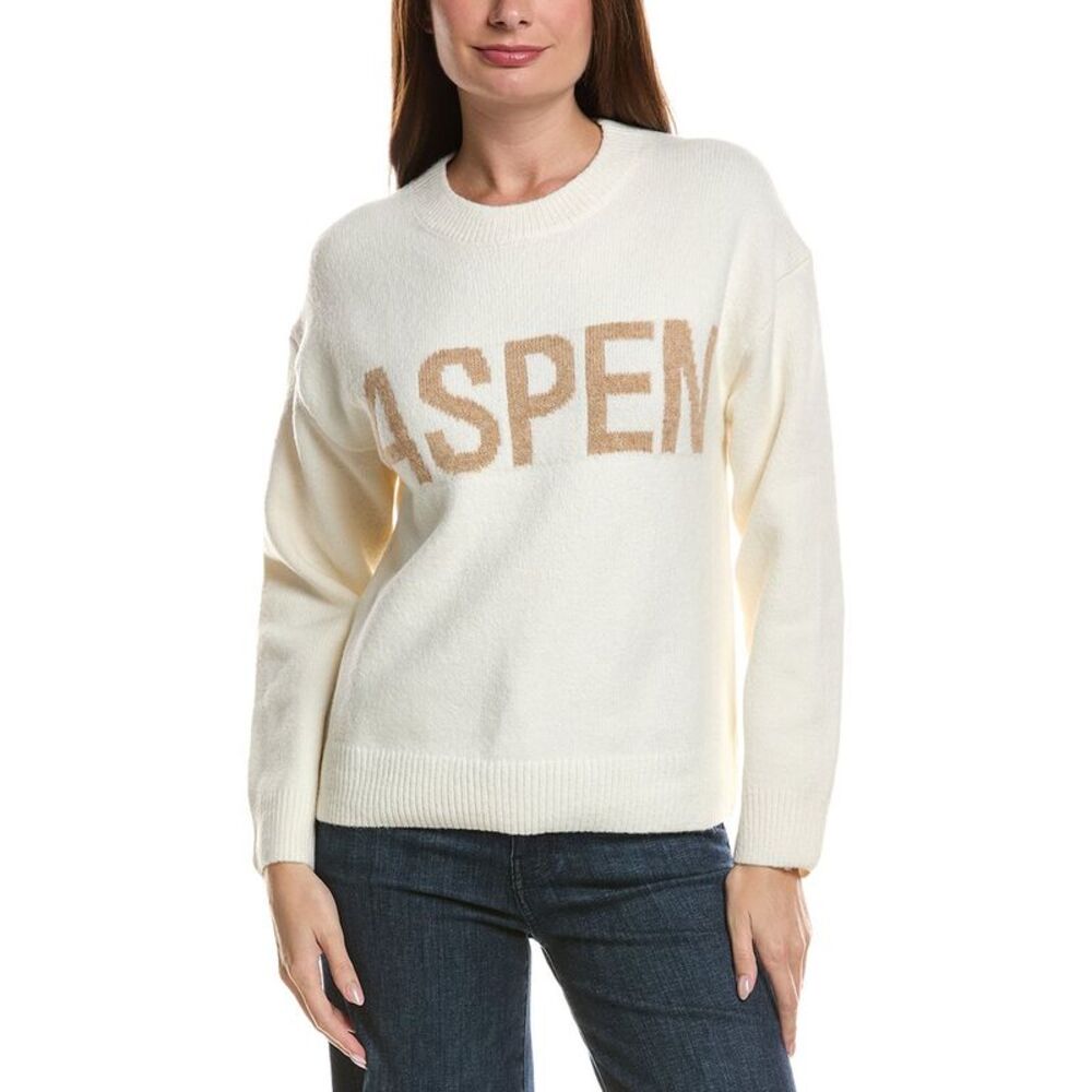 English Factory Womens Lettering Sweater, White